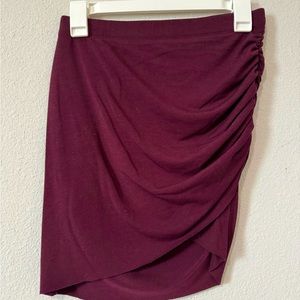 Vintage Ruched Side Forever 21 Maroon Burgundy Pencil Skirt